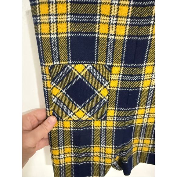 VTG Florence Eiseman Navy/Gold Boys Plaid Wool Romper 4 - Picture 5 of 6